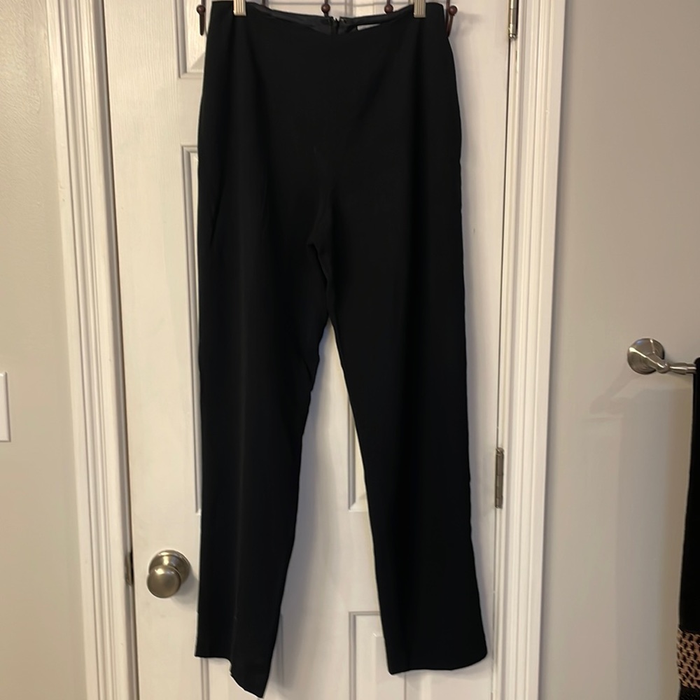 Oscar de la Renta Navy Wool Blend Pants